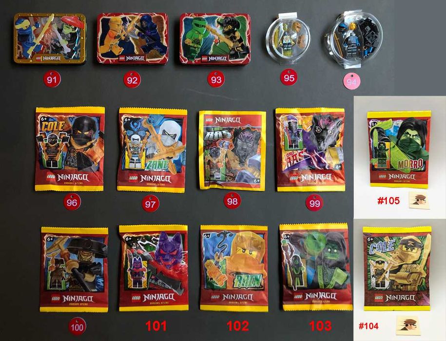 LEGO NINJAGO POLYBAGS Minifiguras - Grande Coleção com Raridades
