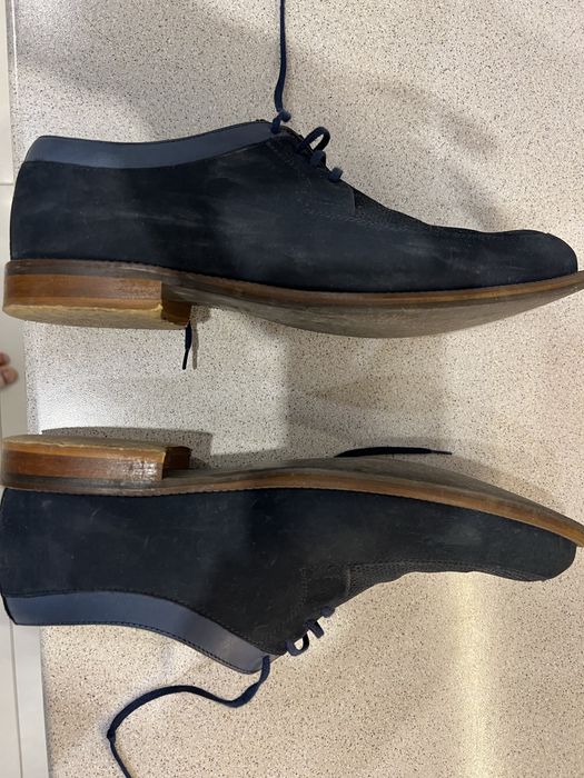 Buty lavard skóra HQ rozm 41 eleganckie granatowe