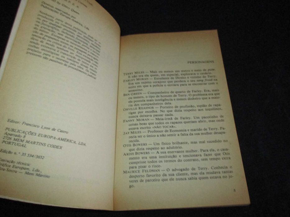 Livro Receita Diabólica Ellery Queen