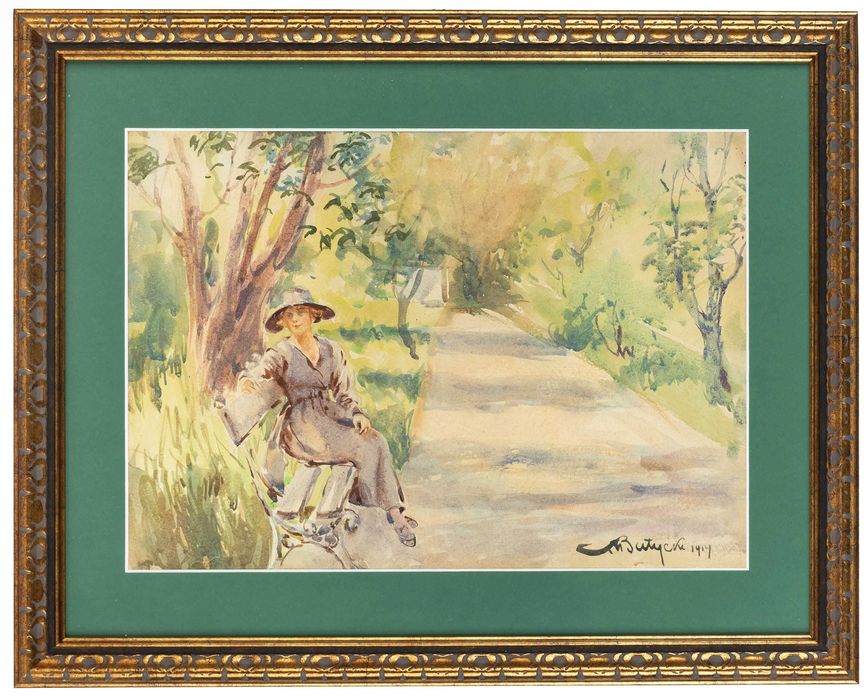 Adam Batycki Akwarela 1919 r. ORYGINALNA