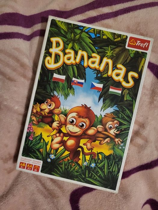 Trefl, Bananas, gra planszowa
Każdy gracz kieruje grupą małp jednego