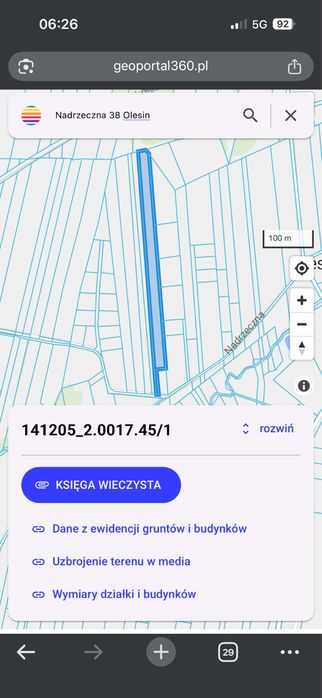 Duża działka 9714m2-możliwość zabudowy-Olesin/gm.Dębe Wielkie
