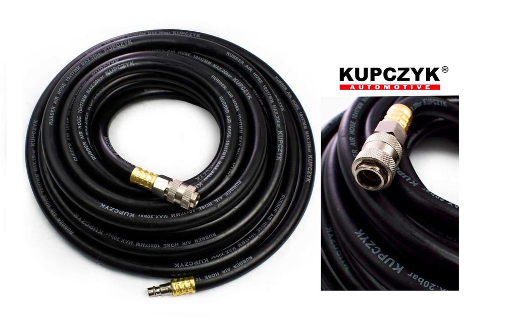 Wąż przewód gumowy elastyczny do kompresora 8x15 15m Kupczyk