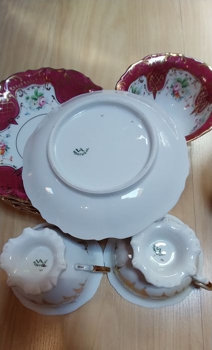 Conjunto antigo Vista Alegre chávenas de chá