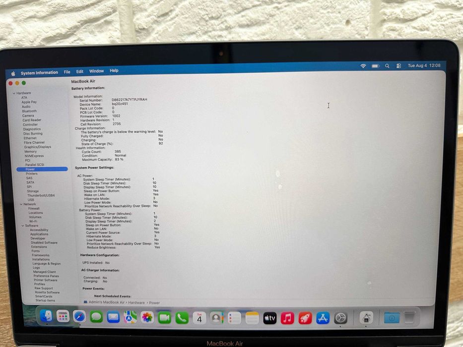 Apple MacBook Air M1 2020 Spece Gray (A2337) 8Gb Ram/256 SSD Space Gray 96Ц/100% АКБ/БЕЗ БЛОКУВАНЬ!епл Макбук Аір м1 Ідеал/Neverlock/Львів/Сірий/M2/M3