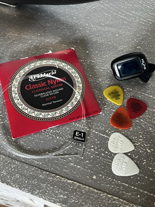 Gitara klasyczna niebieska Durango zestaw akcesoria szkoła muzyczna