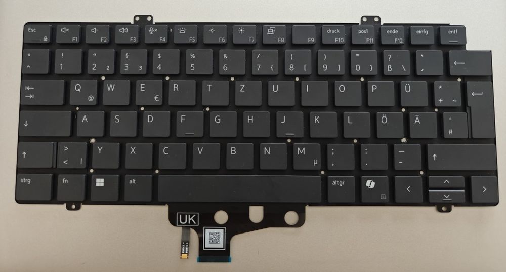 Klawiatura do Dell PC14250 układ niemiecki / UK z podświetleniem