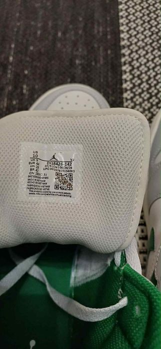 Nike Air Jordan 1 Mid Summit White/Pine Green-Pure Platinum