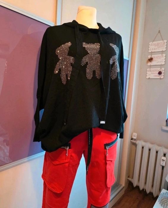 Bluza z kapturem "3 misie" roz.Oversize marka Meowy