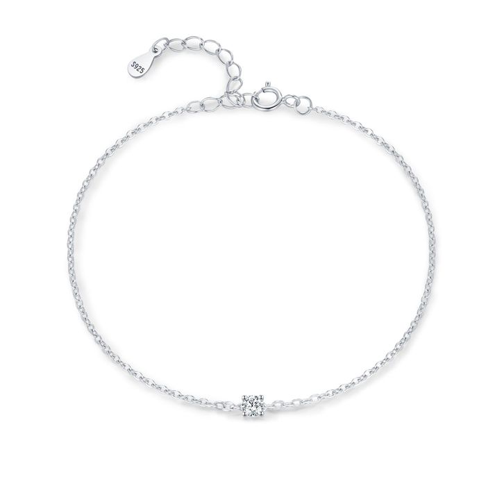 Cрібний браслет з муасанітом 0.1|0.3|0.5 ct “Éliane”