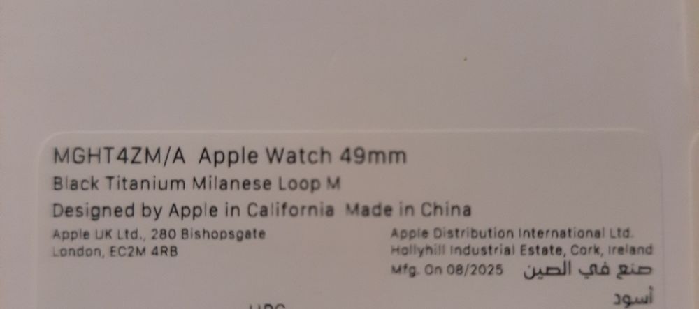 Pasek Apple Watch 49mm Black Titanium Milanese Loop M