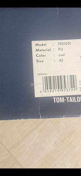 Продам чоловічі, нові ,ботінки TOM TAILOR 42 розмір