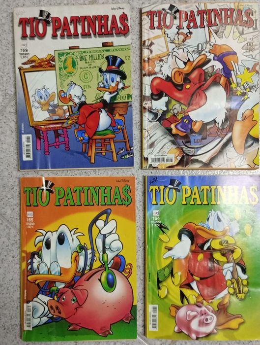 Conjunto de quatro revistas da Disney - Patinhas