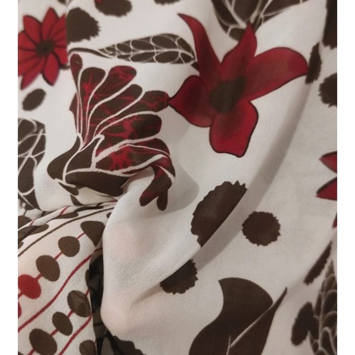 Tunika sukienka mgiełka w kwiatowy wzór cienka - L 40