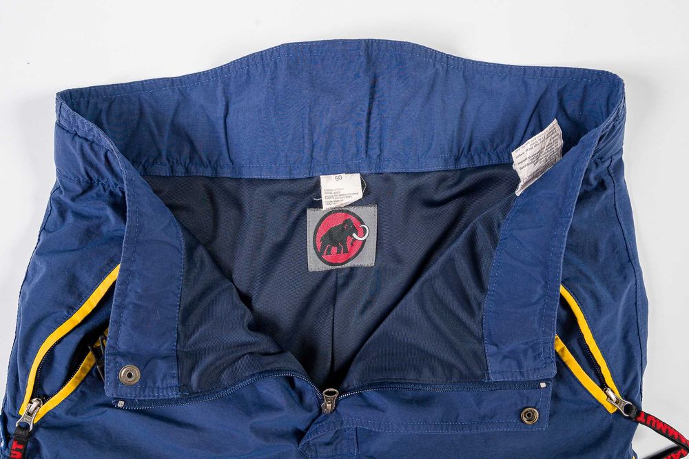 Mammut - spodnie DRYtech granatowo - żółte r. 50