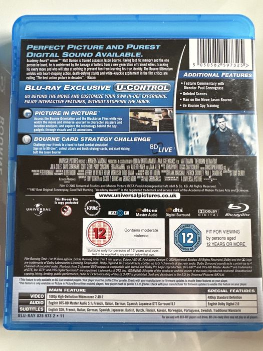 Trilogia the Bourne em bluray legendas PT