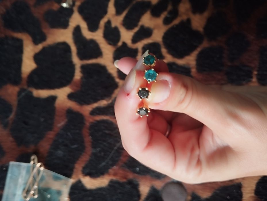 Kolczyki stal chirurgiczna kolor zloto