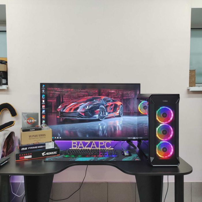 Компютер Новый Ryzen 5 3600, 16GB DDR4, AORUS RX 570, SSD 512GB m2 ТОП