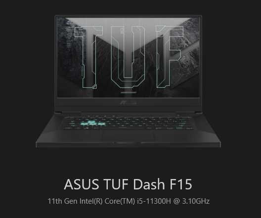 Laptop gamer Asus f15