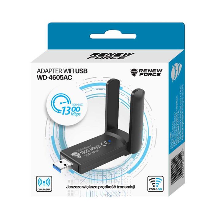 Karta Sieciowa Adapter WIFI WD-4605AC 1300Mbps NEW