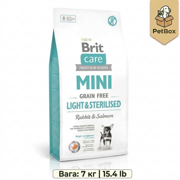 BRIT CARE Mini Grain-Free Light&Sterilised 7 кг