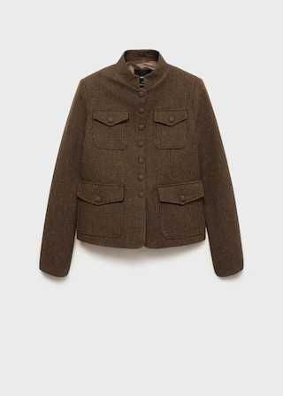 Jaqueta de fazenda xadrez da Mango nova com etiqueta