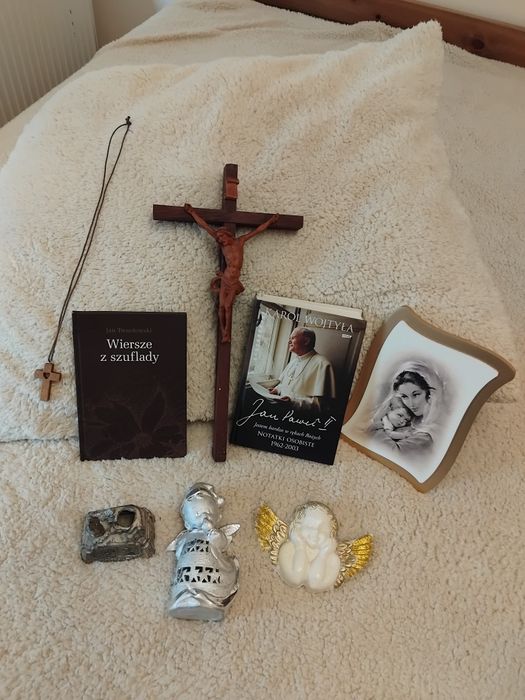Krzyż na sciane retro vintage dewocjonalia religijne ozdoby