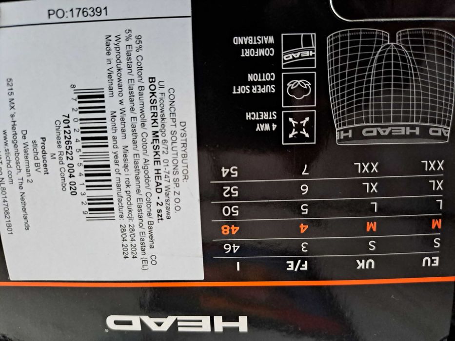 Bokserki HEAD Athletic fit - różne wzory, kolory, rozmiary - dwupaki