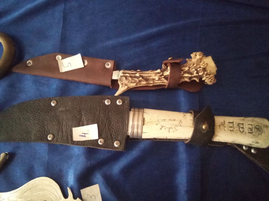 Нож ручной работы, маникюрные щипцы.бритва,булава.