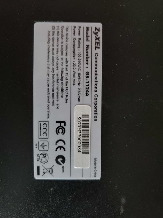 Гігабітний комутатор (світч) Zyxel GS-1124A на 24 порти