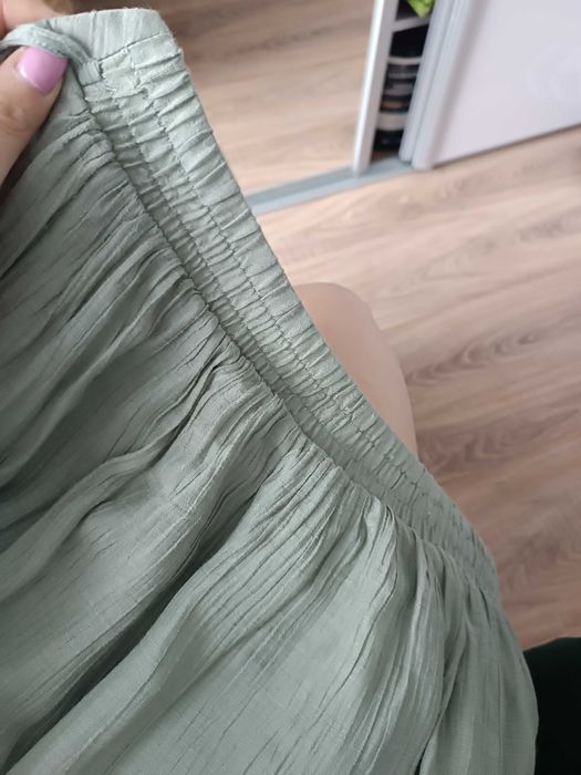 Spódnica długa maxi pistacjowa