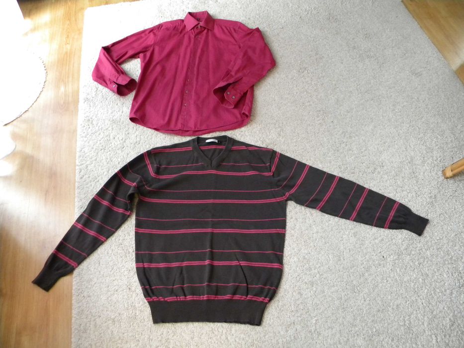 komplet sweter z koszulą dł.rękaw, rozmiar S