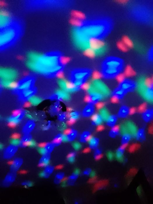 Лампа гирлянда крутиться смотрите на фото по всей комнате светит