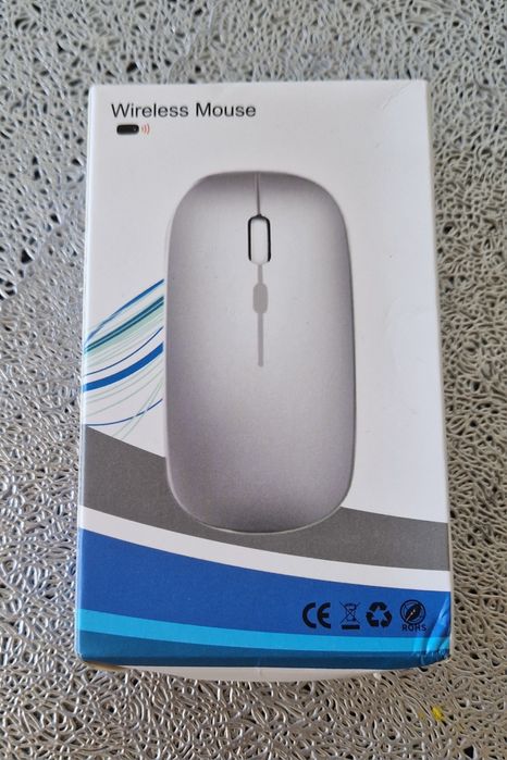 Myszka bezprzewodowa Bluetooth, czarna, ładowarka, nowa