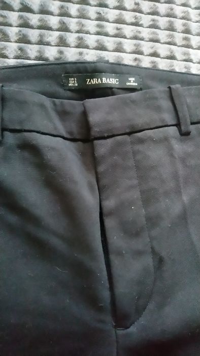 Cygaretki spodnie Zara 36 S czarne lampas