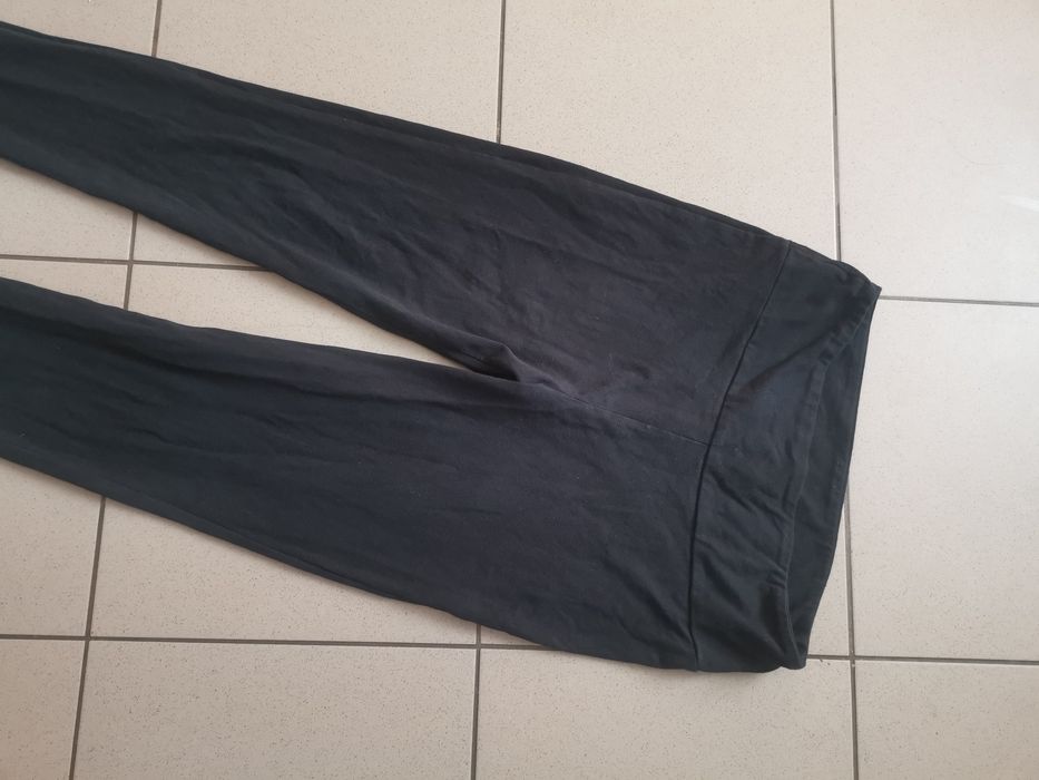 Legginsy bawełniane z szerokim pasem wysokim stanem r 38/40