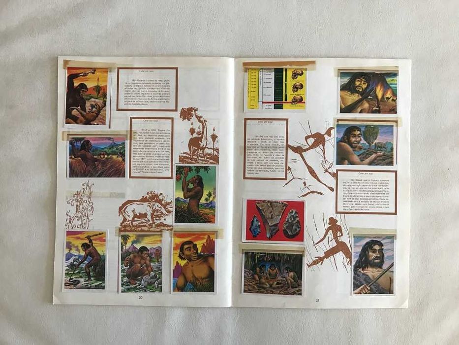 Caderneta História Homem Álbum Cromos anos 70 vintage