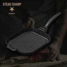 SteakChamp Grelhador em ferro fundido 26x26cm * NOVO *