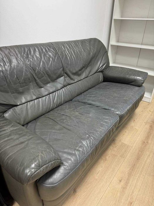 Sprzedam 2 skórzane kanapy. Wymiary ok. 182×94 cm każda.