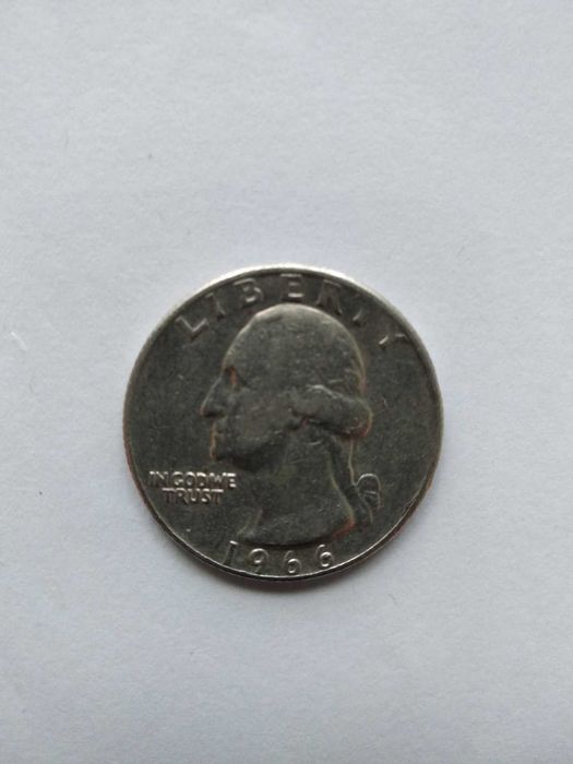 liberty quarter dollar  1966 перевертиш