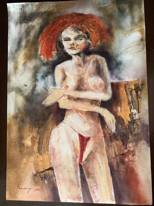 Pintura à mão a óleo sobre tela