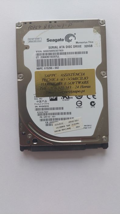 Seagate Serial ATA Disc Drive 320GB - Functional