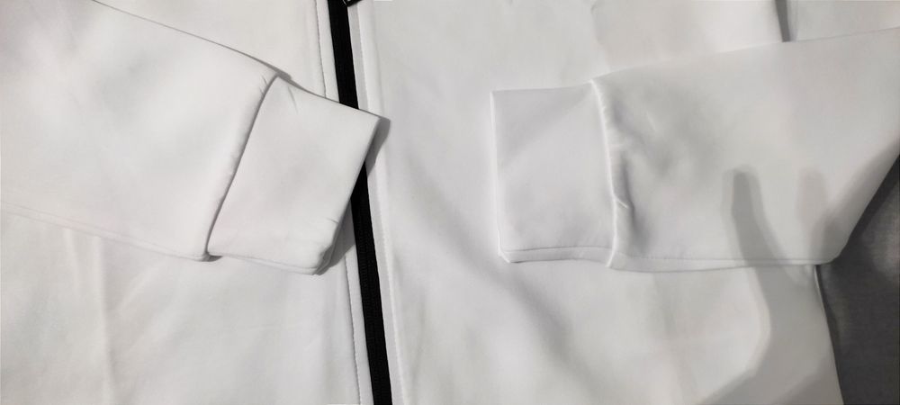 Biała bluza rozpinana z kapturem Gucci