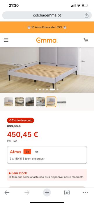 Cama emma select 180x200