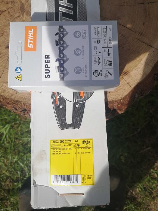 Prowadnica i łańcuch do piły stihl