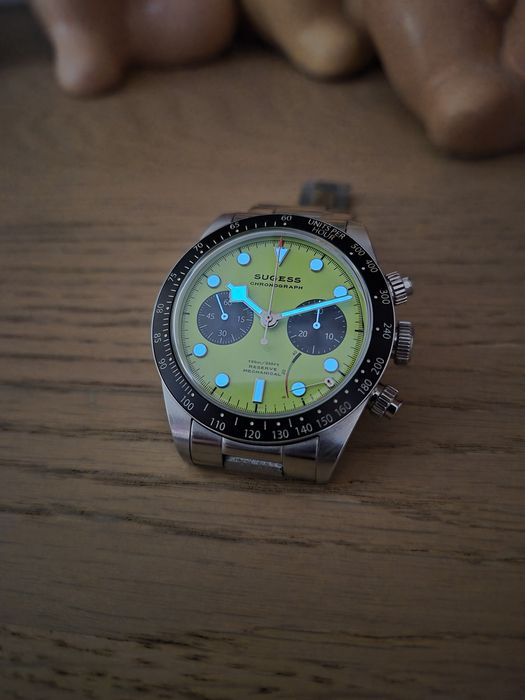 Sugess S457 Chronograph – ST1907 - Lime Green Dial