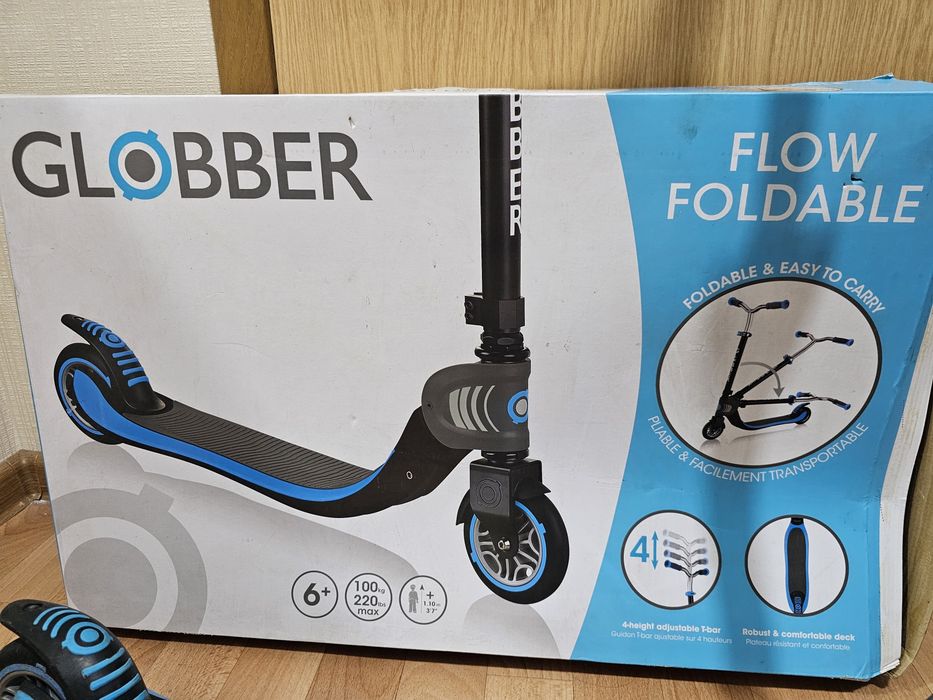 Самокат Globber Flow Foldable 125 чорно-синій