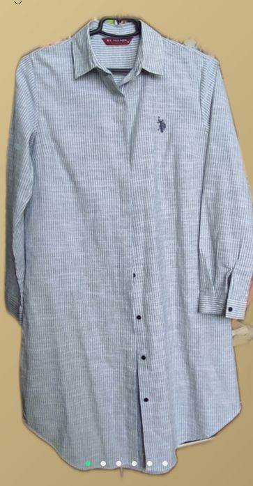 Сукня-сорочка міді u.s. polo assn. m бавовна 100%