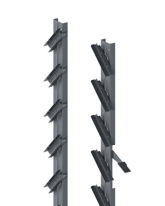 Stalowy mechanizm, ruchome deseczki. System shutters metalowy