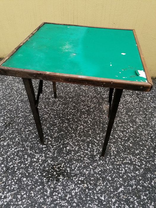 Mesa de jogo vintage anos 30 a 60 para restauro